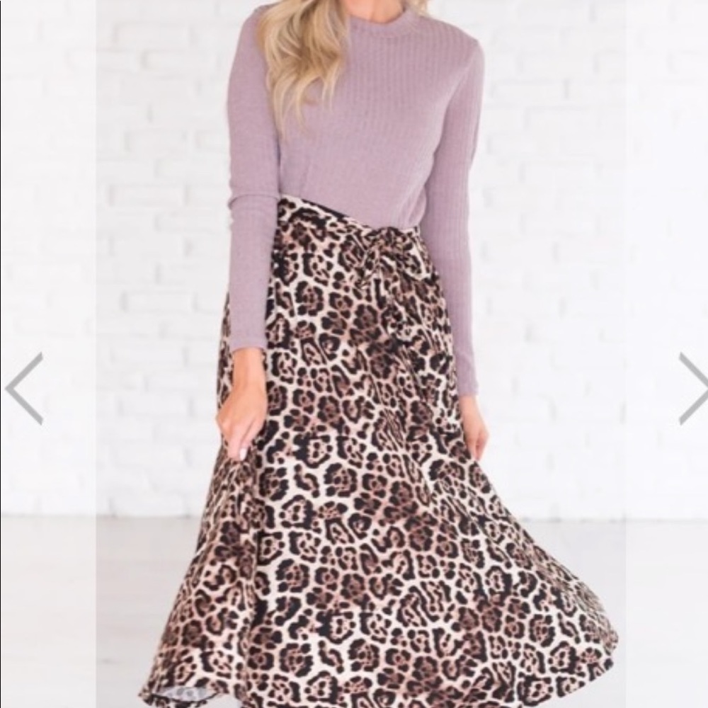 Maxi cheetah print dress